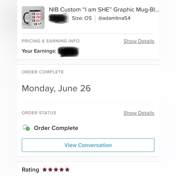 Custom “I am SHE” Graphic Mug-Yellow - Picture 3 of 3